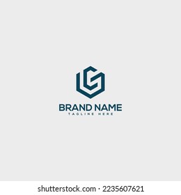 Alphabet GC, CG, G, C letter logo design template vector illustration.