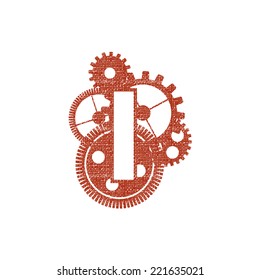 alphabet with gear