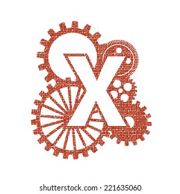 alphabet with gear