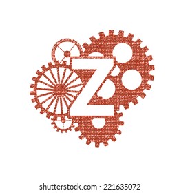 alphabet with gear