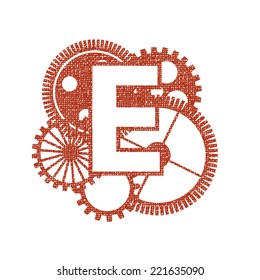 alphabet with gear