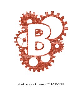alphabet with gear