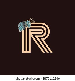 Alphabet Geometric, Letter C, Initial C. Illustration.