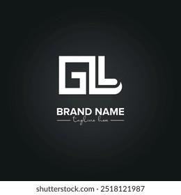 Alfabeto GL LG Cartas Monograma Logo Design. Modelo de vetor inicial.