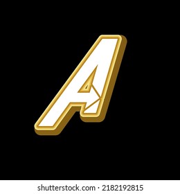 Alphabet gold metallic and effect designs. Elegant golden letters typography italic font. technology, sport, movie, and sci-fi concept. vector illustrator