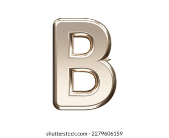 Alphabet gold silver text effect illustration transparent element