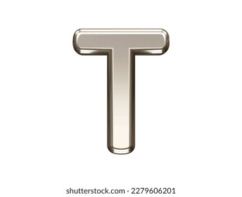 Alphabet-Gold-Silber-Text-Effekt Illustration transparentes Element