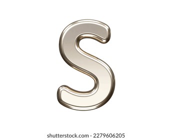 Alphabet gold silver text effect illustration transparent element