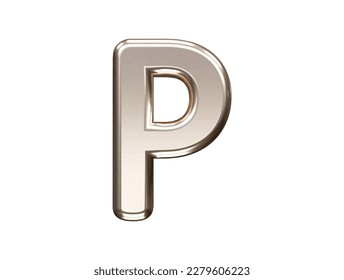 Alphabet-Gold-Silber-Text-Effekt Illustration transparentes Element
