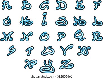 alphabet graffiti - hiphop font