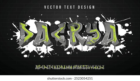 Grafite alfabético HipHop texto vetorial Letras