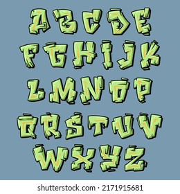 Illustration vectorielle de l'Alphabet Graffiti Streat Art
