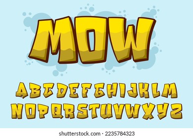 Alphabet Graffiti text vector Letters