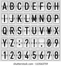 Alphabet of gray mechanical panel. Illustration for design