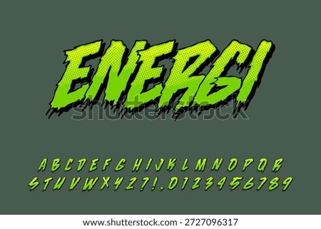Alphabet Green Energi Brave Vector Letters