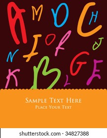 alphabet greeting card