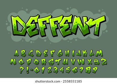 Alphabet Grenn Dot Gradation vector Letters