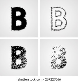 Alphabet Grunge Font Style. Vector  Painted Letters. Modern Brushed Lettering. 