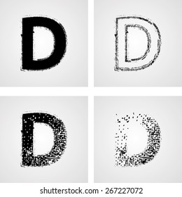 Alphabet Grunge Font Style. Vector  Painted Letters. Modern Brushed Lettering. 