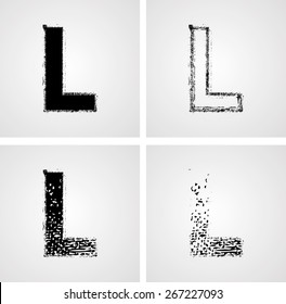Alphabet Grunge Font Style. Vector  Painted Letters. Modern Brushed Lettering. 