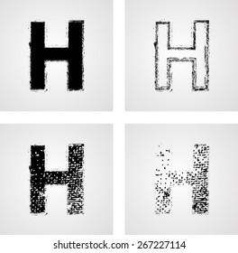 Alphabet Grunge Font Style. Vector  Painted Letters. Modern Brushed Lettering. 
