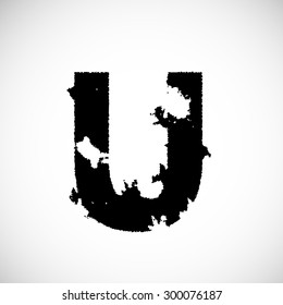Alphabet Grunge Font Style. Vector Illustration .