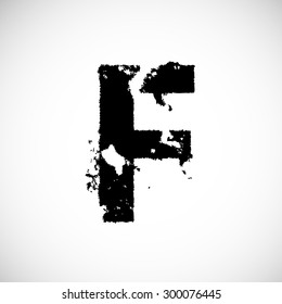 Alphabet Grunge Font Style. Vector Illustration .