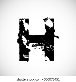 Alphabet Grunge Font Style. Vector Illustration .