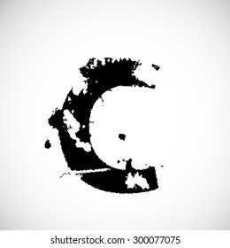 Alphabet Grunge Font Style. Vector Illustration .