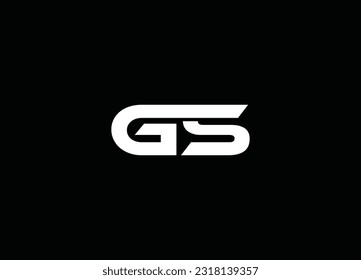 icono del logotipo de la letra GS y diseño del logotipo del vector