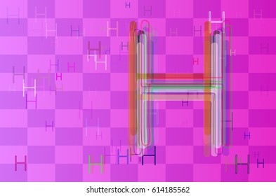 Alphabet H art design