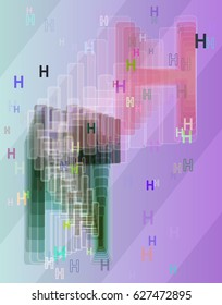 Alphabet H background design