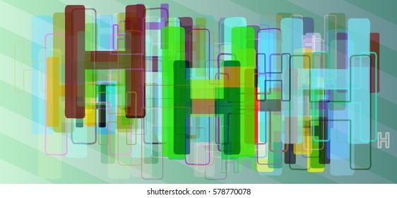 Alphabet H background icon