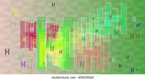 Alphabet H background icon