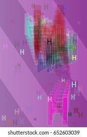 Alphabet H background icon