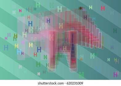 Alphabet H background idea