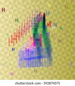Alphabet H background texture