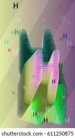 Alphabet H background texture