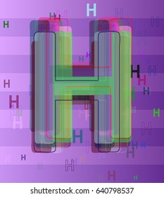 Alphabet H design art