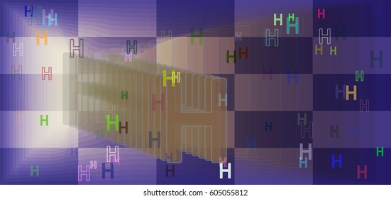 Alphabet H design background