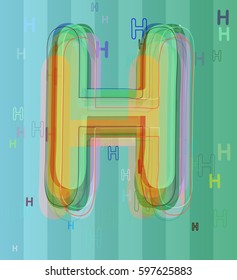 Alphabet H design icon