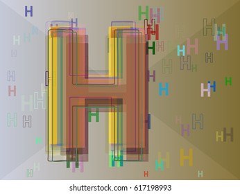 Alphabet H design icon