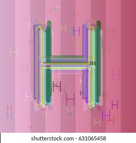 Alphabet H design pattern