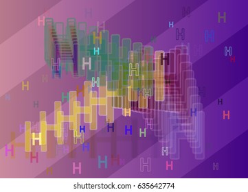 Alphabet H design vector