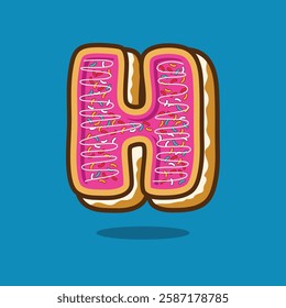 The alphabet H is donut shape