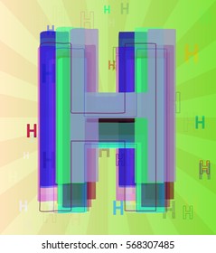 Alphabet H elements art