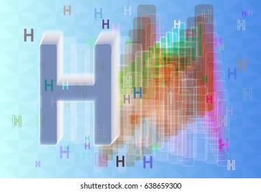 Alphabet H elements icon