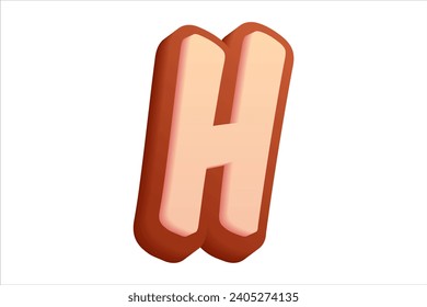 Alphabet H Gingerbread Christmas Sticker