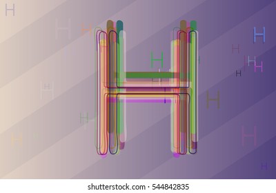 alphabet and H, good business with template