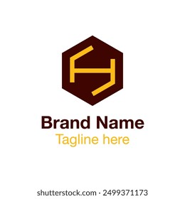 alphabet h honey bee logo vector eps